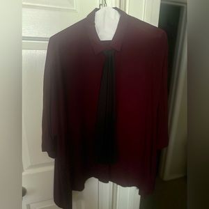 Merlot color Zara blouse